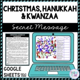 Christmas, Hanukkah and Kwanzaa Secret Message Activity fo