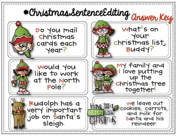 Christmas #Hashtag Editing Cards by Jamie Perchinsky | TPT