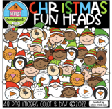Christmas Heads (P4Clips Trioriginals) CHRISTMAS CLIPART