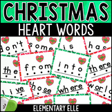 Christmas Heart Words | Kindergarten Phonics Center Task Cards