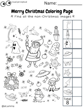 Christmas Hidden Images Worksheet By Ot Umma 