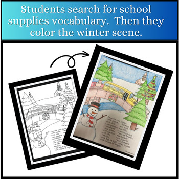 christmas hidden pictures school supplies color sheet by singinsenorita