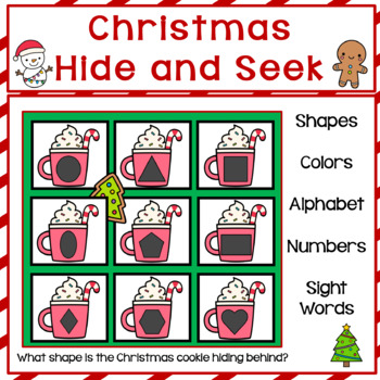 Preview of Christmas Hide and Seek Game Preschool