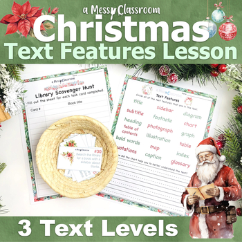 Preview of Christmas History Nonfiction Text Feature RI.2.5 2nd Grade Winter Reading Lesson