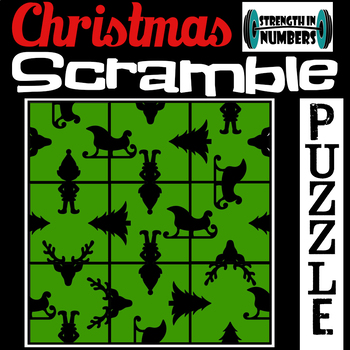 Preview of Christmas Holiday 3x3 SCRAMBLE Logic Puzzle Brain Teaser