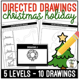 Christmas Holiday Art Directed Drawing Worksheets