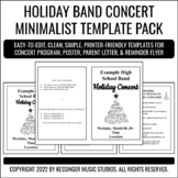 Christmas/Holiday Band Concert Program Template | Editable