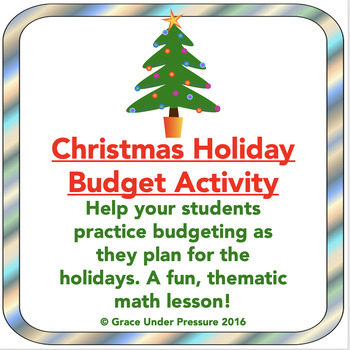 Preview of Christmas Holiday Budget Activity: Elementary Grades Financial Literacy Lesson