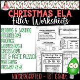 Christmas Holiday Bundle - Worksheets - ELA - ESL - Warm U