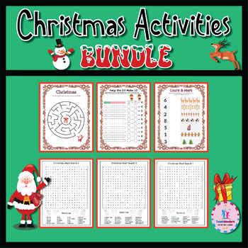 Preview of Christmas Holiday Bundle of Winter Activities For December, January