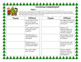 Christmas Holiday Cause and Effect practice activity hands-on