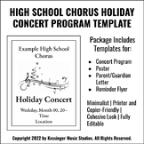 Christmas/Holiday Choir Concert Program Template | Minimal