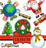 Christmas Holiday Clip Art Set - Winter Snowman - Decorati