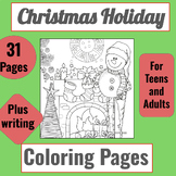Christmas Holiday Coloring Pages for Teens and Adults Plus