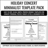 Christmas/Holiday Concert Program Template | Editable, Min