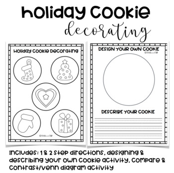 Preview of Christmas/Holiday Cookie Decorating Activity