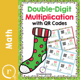 Christmas Holiday Double Digit Multiplication Math Task Cards