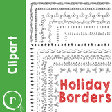 Christmas Holiday Borders (RDS Clipart)