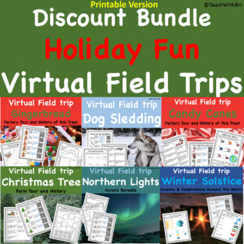 Preview of Christmas Holiday Fun Virtual Field Trip Discount Bundle