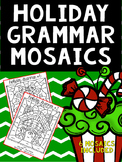 Christmas Holiday Grammar Mosaics- Color By Part of Speech