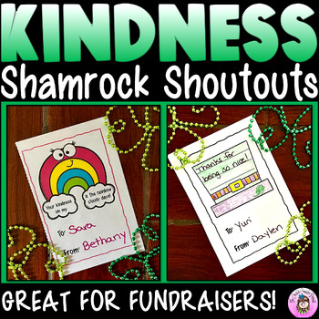 Preview of St. Patrick's Day Kindness Candy Grams Notes Card Student Council PTA Fundraiser