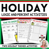 Christmas Holiday Logic and Percent Activities