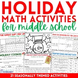 Christmas Holiday Math Activities for Middle School