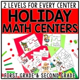 Christmas Holiday Math Centers & Games for 1st & 2nd Grade