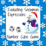 Christmas Holiday Math - Snowman Number Cube Game - Evalua