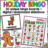 Christmas Holiday Party Bingo Activity Game with Digital R