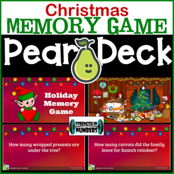 Preview of Christmas Holiday Party Memory Game Digital Activity for Pear Deck/Google Slides