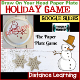 Christmas Holiday Party Paper Plate Drawing Game Distance 
