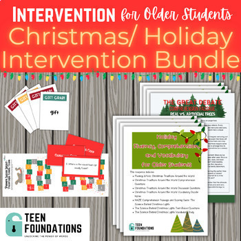 Preview of Christmas/ Holiday Phonics Bundle | Intervention for Older Students