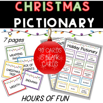 Christmas Holiday Pictionary | Christmas Games and Activity by Little ...