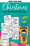 Christmas Holiday Printable Bookmarks to Color