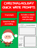 Christmas Holiday Quick Write Journals