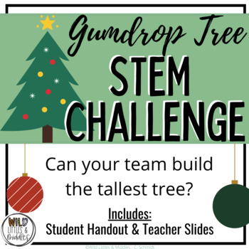 Preview of Christmas Holiday STEM Activity: Gumdrop Tree Challenge