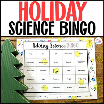 Preview of Christmas Holiday Science Bingo Activity Middle or High School Party Game