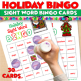 Christmas Holiday Sight Word BINGO - 30 different cards In