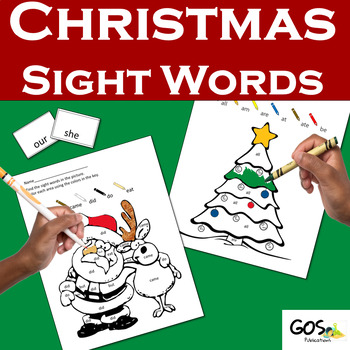 Preview of Christmas / Holiday Sight Words Coloring Sheets/Flashcards {EDITABLE}