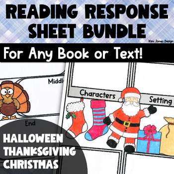 Preview of Christmas & Holiday Story Reading Response Sheets Graphic Organizers Any Book