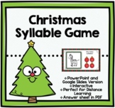 Christmas Holiday Syllable Phonics Game for Google Slides™