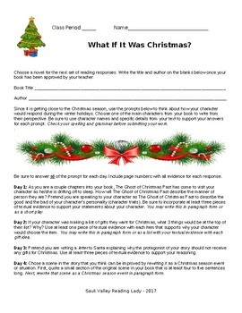 Preview of Christmas Theme Reading Prompts