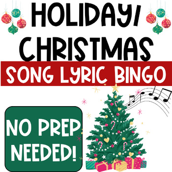Preview of Christmas/Holiday Themed - Song Lyric - Bingo - Games, Fun, Class, Activity