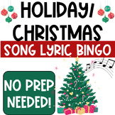 Christmas/Holiday Themed - Song Lyric - Bingo - Games, Fun