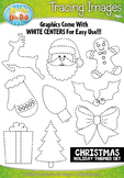 Christmas Tracing Image Clipart {Zip-A-Dee-Doo-Dah Designs}