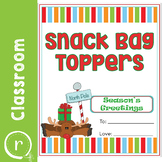 Christmas Holiday Toppers for Snack Bags
