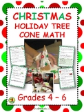 Christmas Holiday Tree Cone Math: 4th - 6th Grade