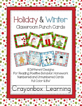Preview of Punch Cards:  Christmas & Winter