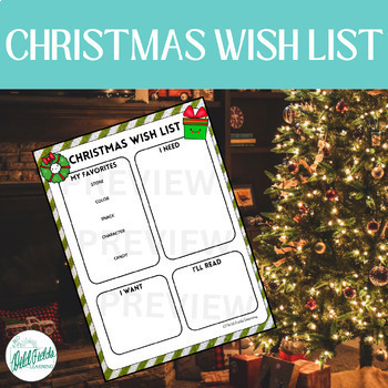 Printable Christmas Wish List, My Christmas Wish List,instant Download,  Christmas, Kids Holiday Wish List -  Canada